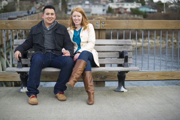 Engagement portraits captured of Tim and Katie in Bellingham